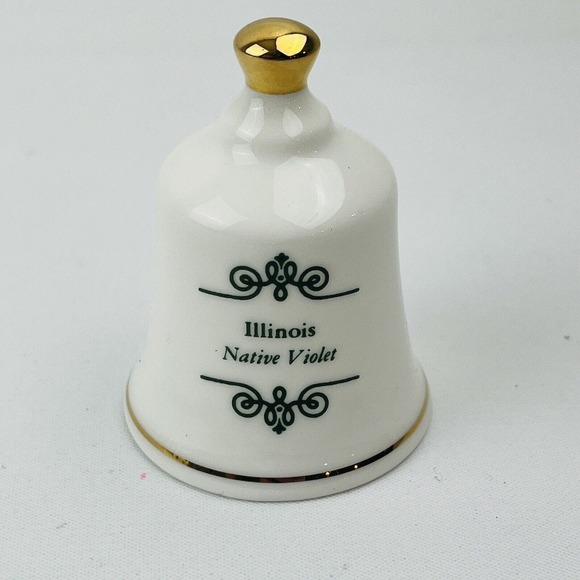 Danbury Mint Illinois Native Violet Official State Flower Bell Collection‎ - Picture 2 of 5